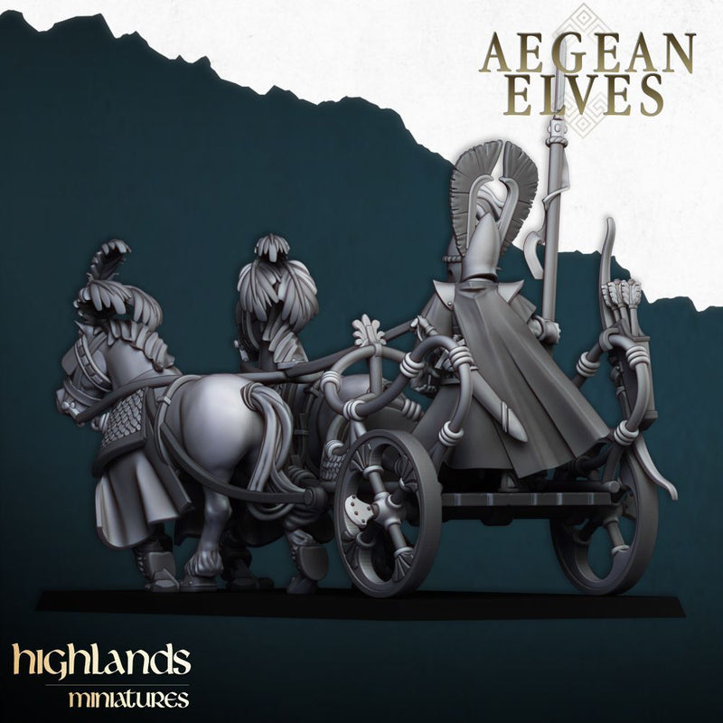 Aegean Elf Chariot – Highlands Miniatures 3D printed tabletop miniature