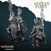 Aegean Elf Mounted Lord – Highlands Miniatures 3D printed tabletop miniature