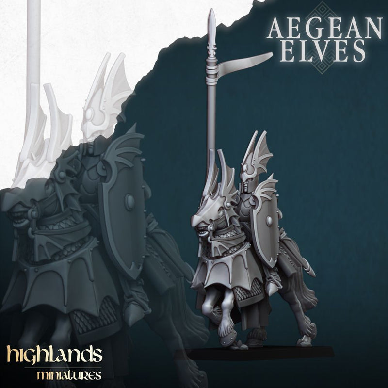 Aegean Elves Mounted Dragons – Highlands Miniatures 3D printed tabletop miniature