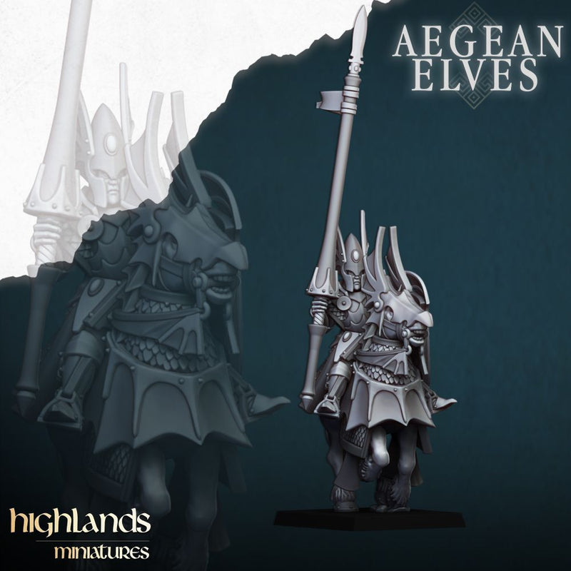 Aegean Elves Mounted Dragons – Highlands Miniatures 3D printed tabletop miniature