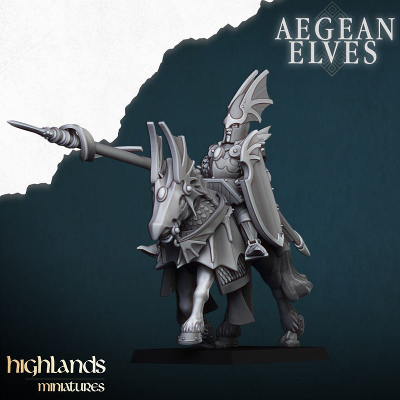 Aegean Elves Mounted Dragons – Highlands Miniatures 3D printed tabletop miniature
