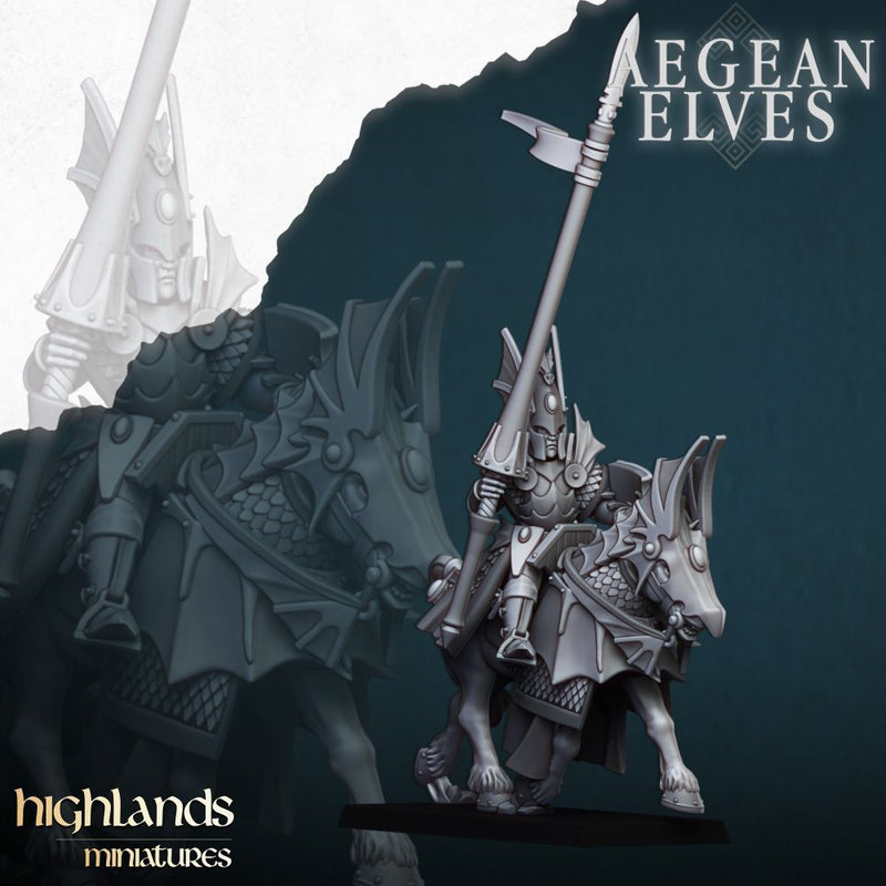 Aegean Elves Mounted Dragons – Highlands Miniatures 3D printed tabletop miniature