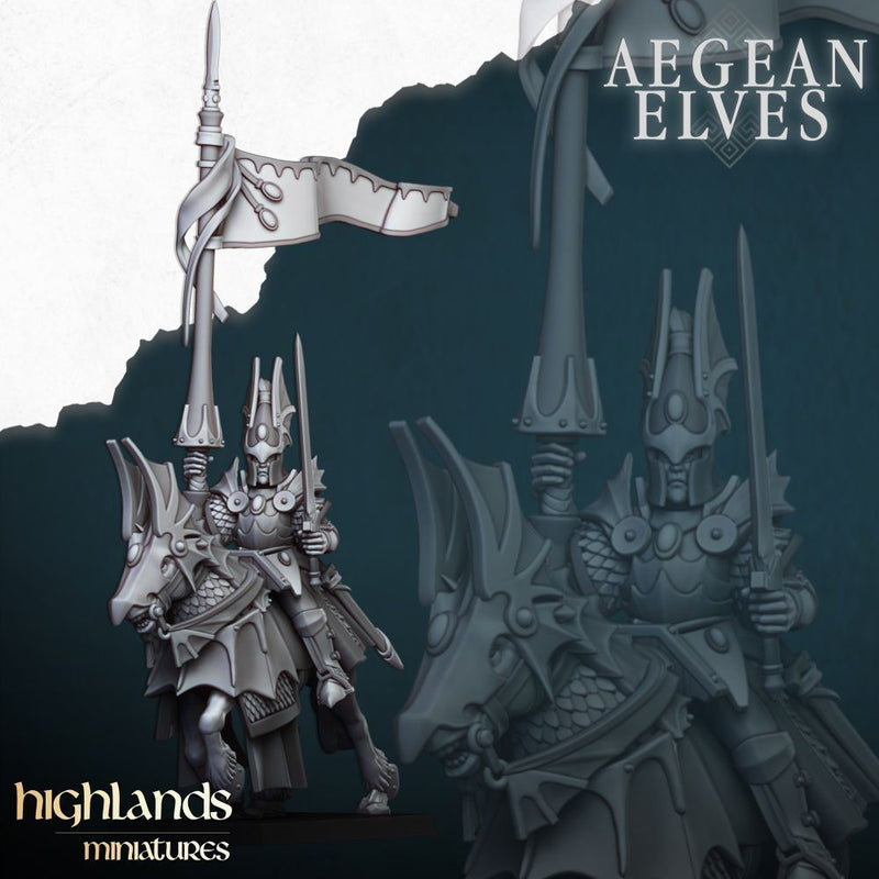 Aegean Elves Mounted Dragons – Highlands Miniatures 3D printed tabletop miniature