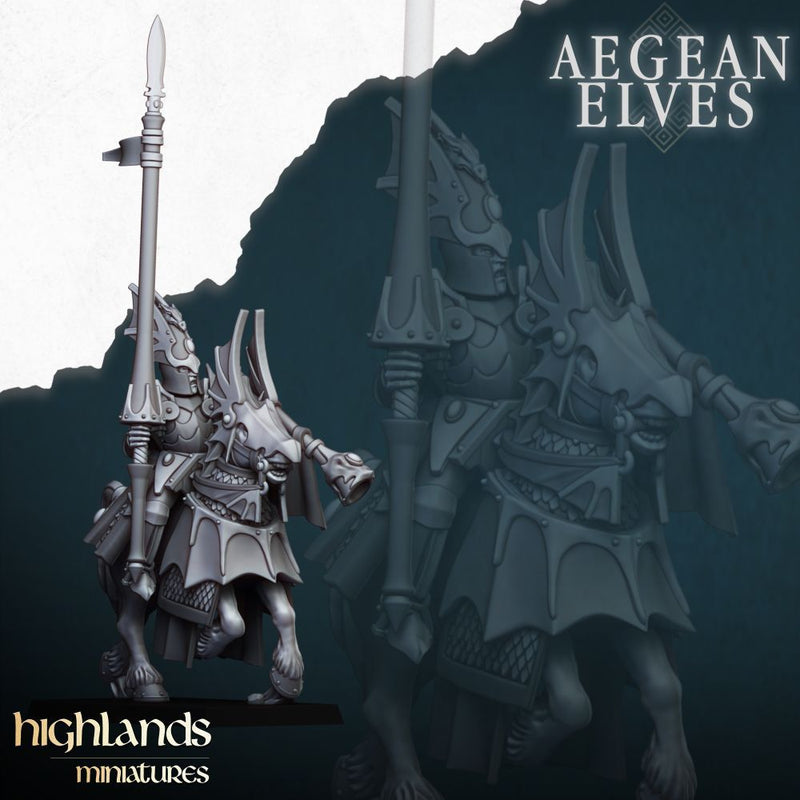 Aegean Elves Mounted Dragons – Highlands Miniatures 3D printed tabletop miniature