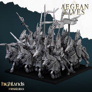 Aegean Elves Mounted Dragons – Highlands Miniatures 3D printed tabletop miniature