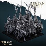 Aegean Elves Mounted Dragons – Highlands Miniatures 3D printed tabletop miniature