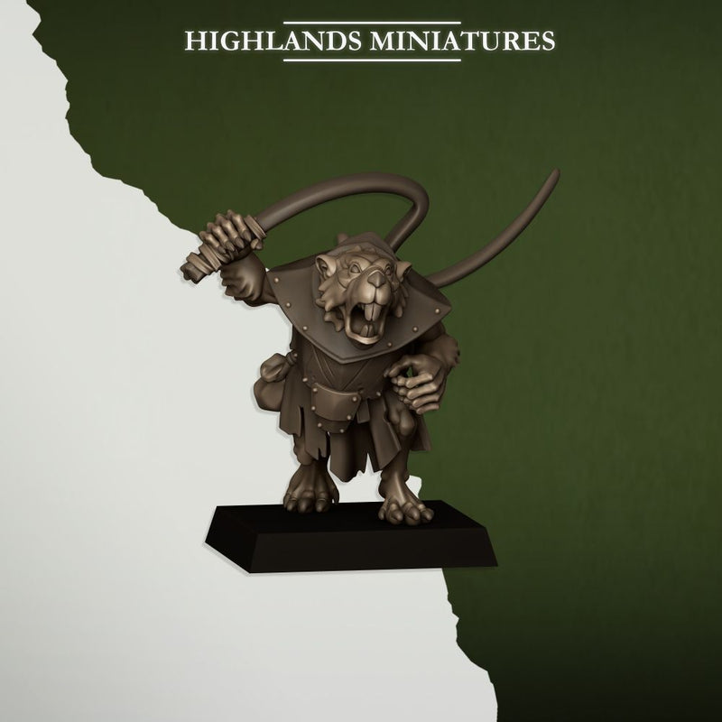 Rats and Rat Masters – Highlands Miniatures 3D printed tabletop miniature