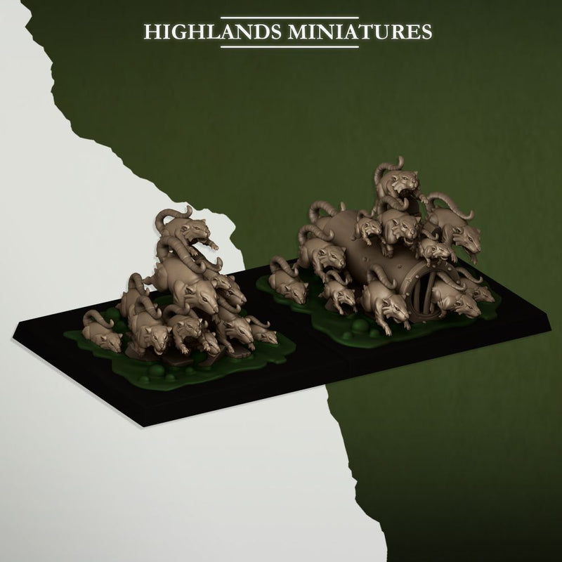 Rat Swarm – Highlands Miniatures 3D printed tabletop miniature