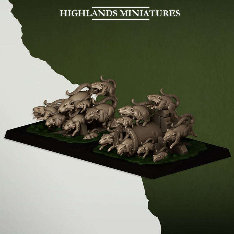 Rat Swarm – Highlands Miniatures 3D printed tabletop miniature