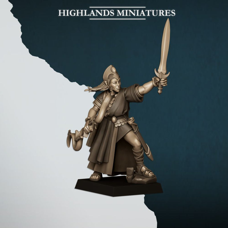 Aegean Maids with Bows – Highlands Miniatures 3D printed tabletop miniature