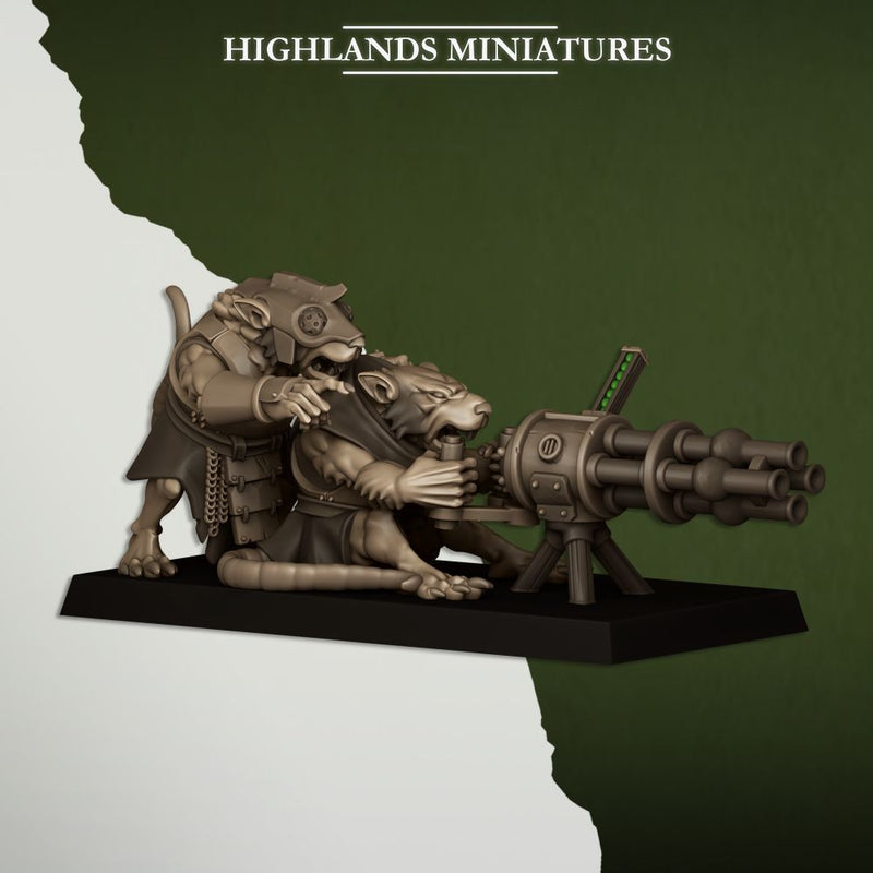 Sewer Vermin Heavy Weapons – Highlands Miniatures 3D printed tabletop miniature
