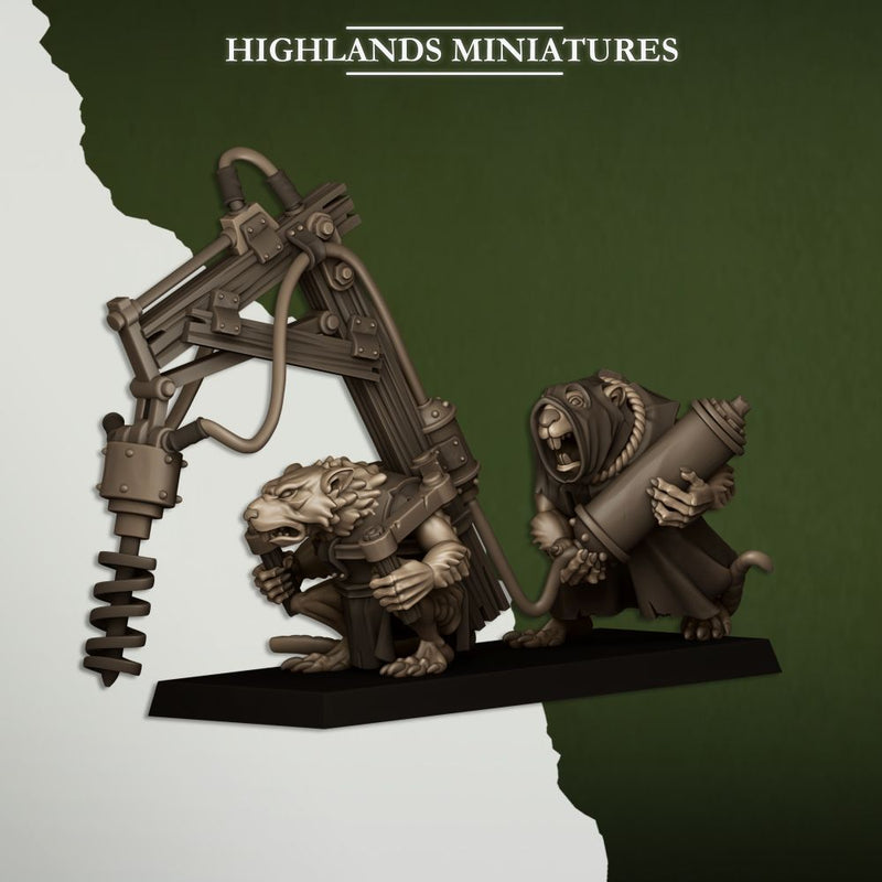 Sewer Vermin Heavy Weapons – Highlands Miniatures 3D printed tabletop miniature