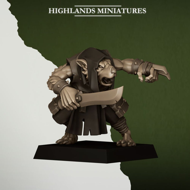 Sewer Vermin Thugs – Highlands Miniatures 3D printed tabletop miniature