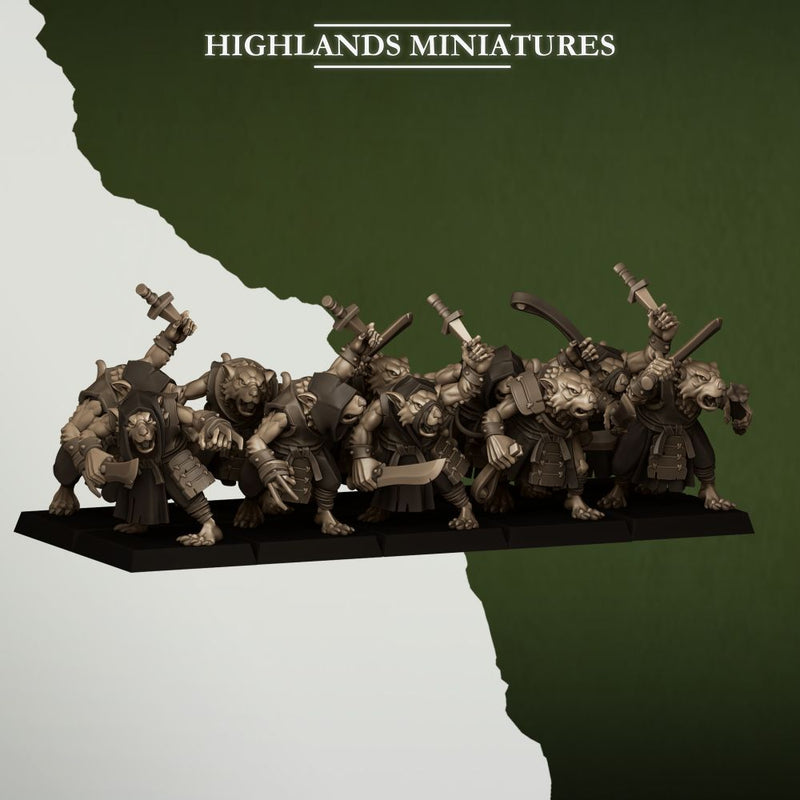 Sewer Vermin Thugs – Highlands Miniatures 3D printed tabletop miniature