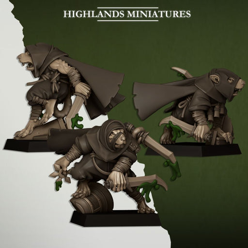 Sewer Vermin Assassins – Highlands Miniatures 3D printed tabletop miniature