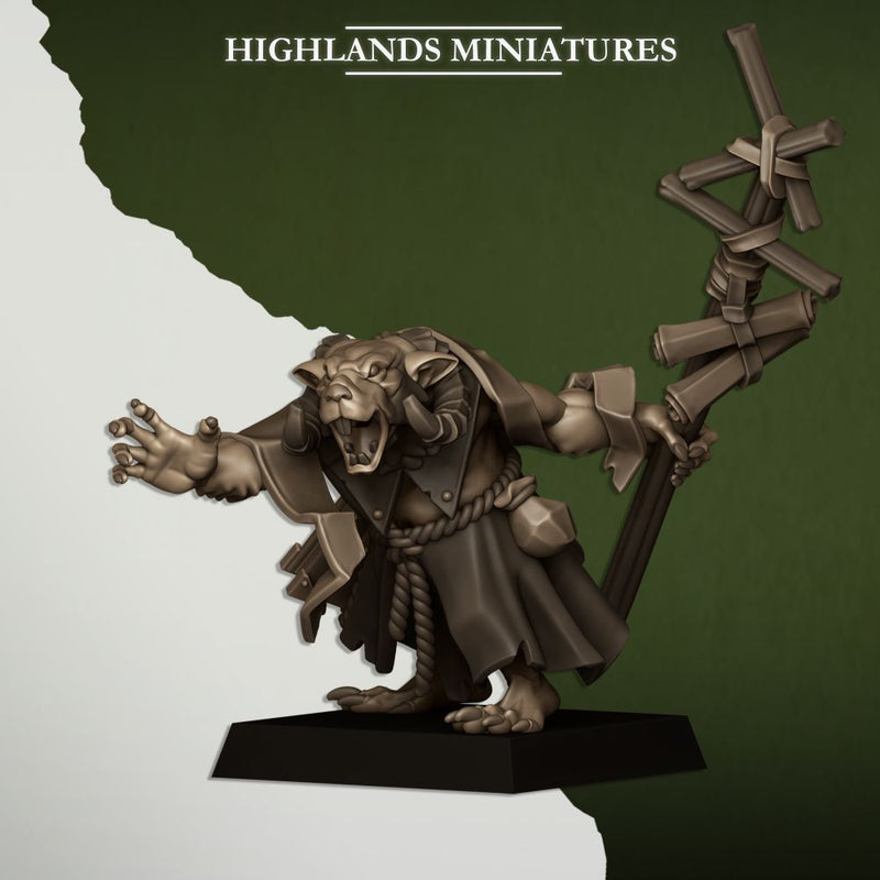 Sewer Vermin Warlock – Highlands Miniatures 3D printed tabletop miniature