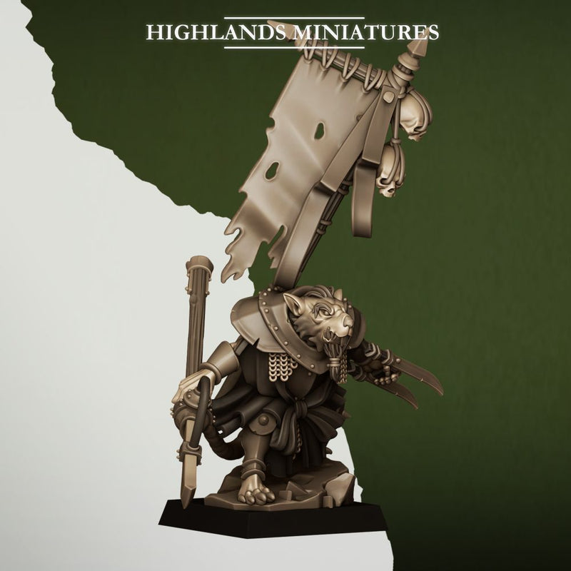 Sewer Vermin Warlord – Highlands Miniatures 3D printed tabletop miniature
