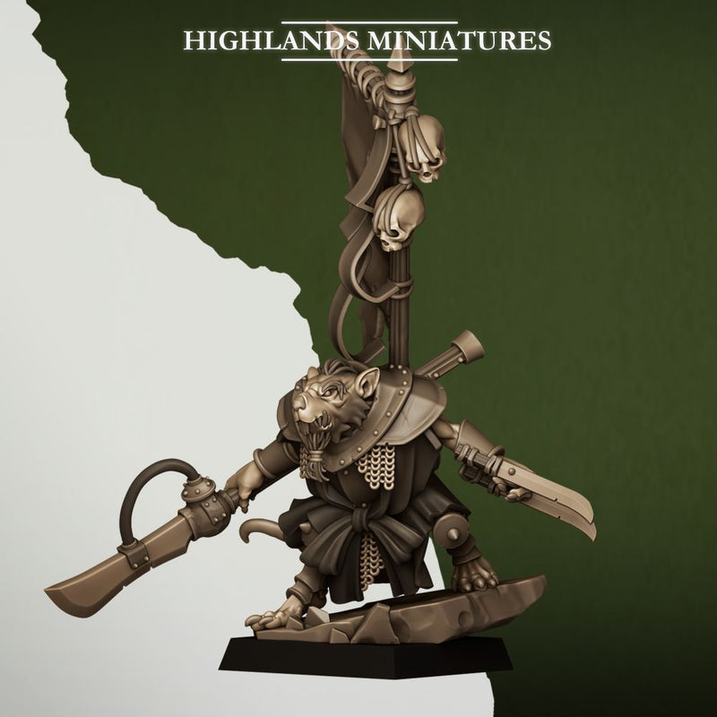 Sewer Vermin Warlord – Highlands Miniatures 3D printed tabletop miniature