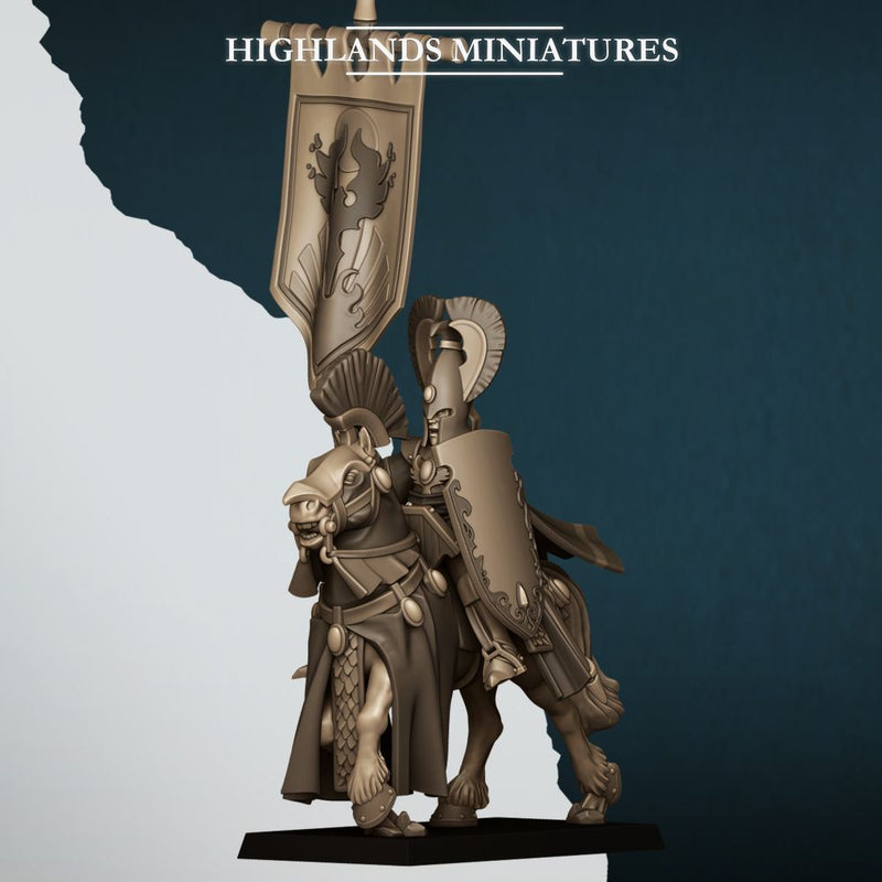 Aegean Elf with Banner – Highlands Miniatures 3D printed tabletop miniature