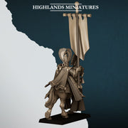 Aegean Elf with Banner – Highlands Miniatures 3D printed tabletop miniature