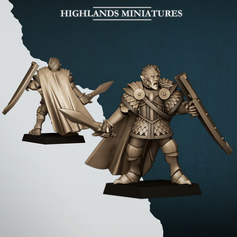 Aegean Elf Prince on Foot – Highlands Miniatures 3D printed tabletop miniature