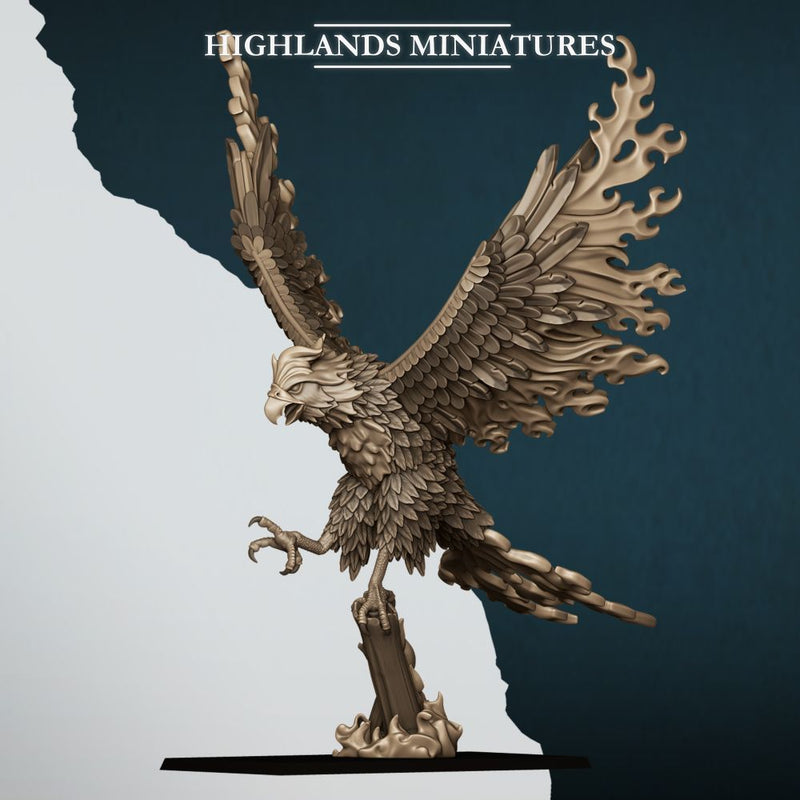 Fire and Ice Phoenix – Highlands Miniatures 3D printed tabletop miniature