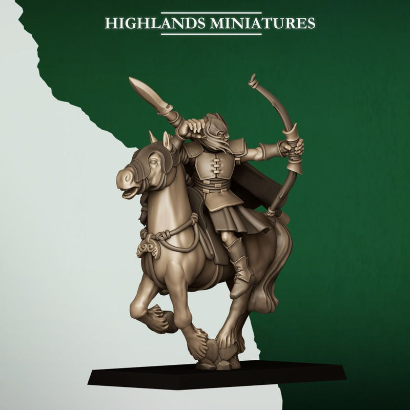Mounted Feral Archers – Highlands Miniatures 3D printed tabletop miniature