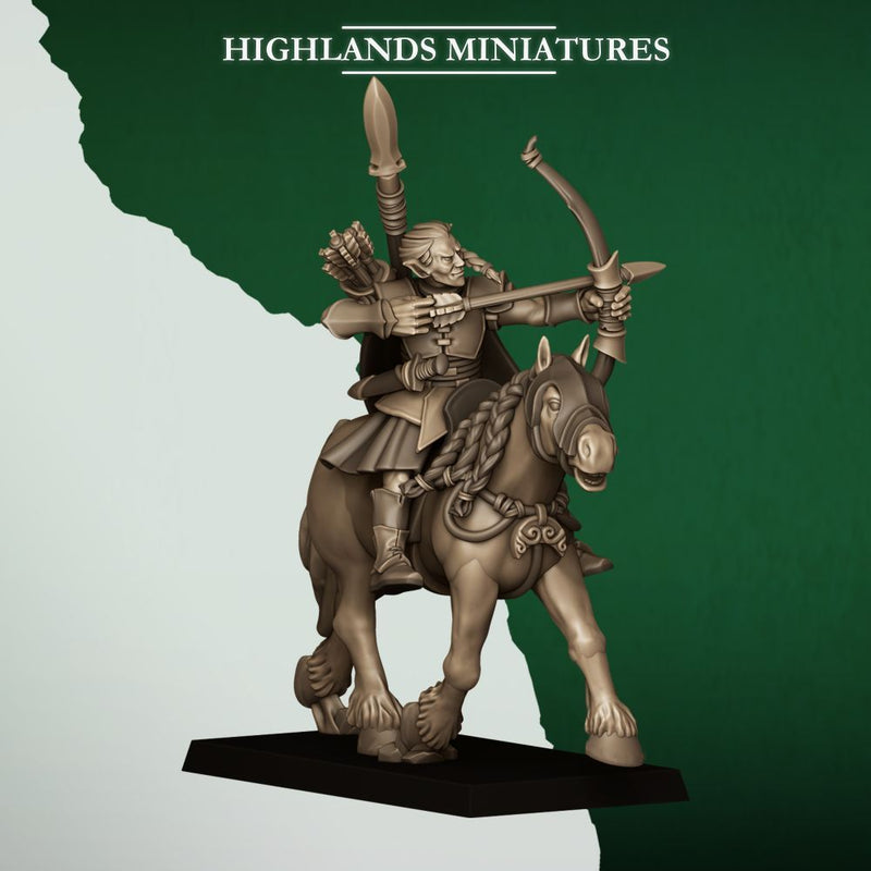 Mounted Feral Archers – Highlands Miniatures 3D printed tabletop miniature