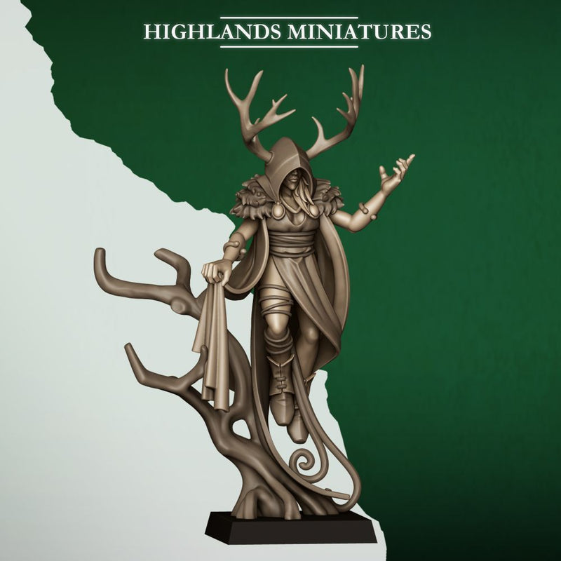 Feral Elf Druid – Highlands Miniatures 3D printed tabletop miniature
