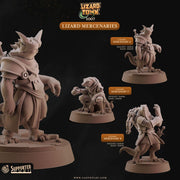 Lizard Mercenaries – Cast n Play 3D printed tabletop miniature