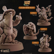 Lizard Merchant – Cast n Play 3D printed tabletop miniature