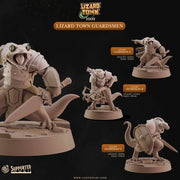 Lizard Town Guardsmen – Cast n Play 3D printed tabletop miniature