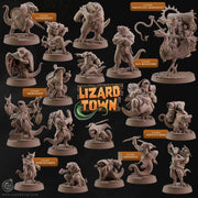 Lizard Town Set – Cast n Play 3D printed tabletop miniature
