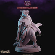 Zombified Dragonborn – Cast n Play 3D printed tabletop miniature