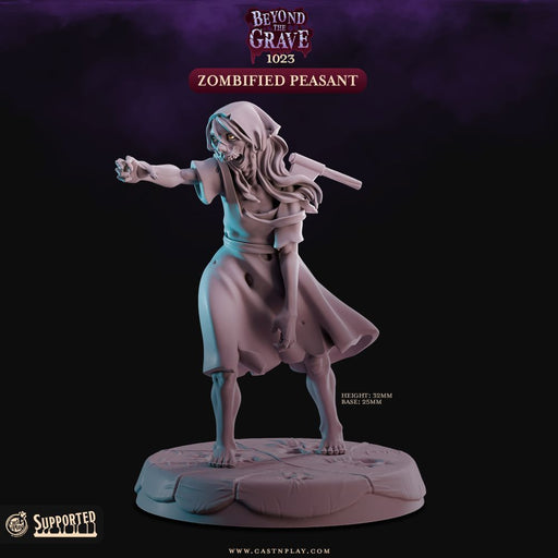 Zombified Peasant – Cast n Play 3D printed tabletop miniature