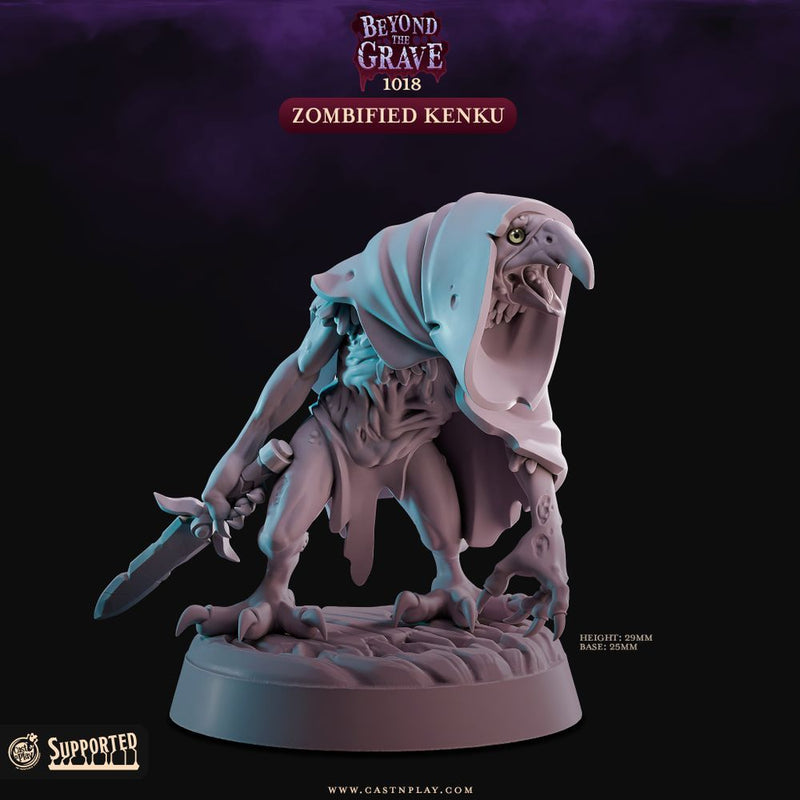 Zombified Kenku – Cast n Play 3D printed tabletop miniature