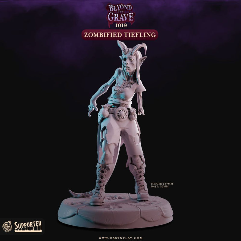 Zombified Tiefling – Cast n Play 3D printed tabletop miniature