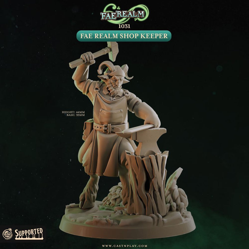 Fae Realm Shop Keeper – Cast n Play 3D printed tabletop miniature