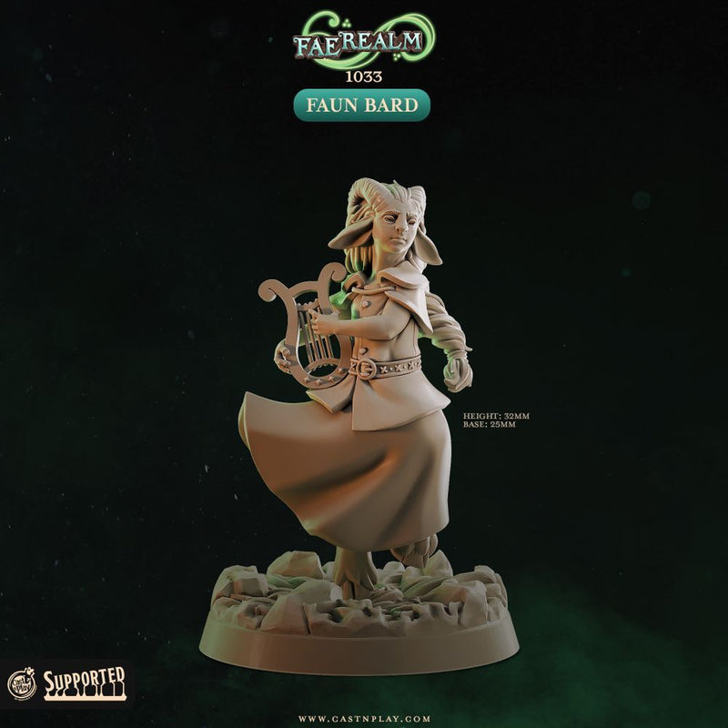 Faun Bard – Cast n Play 3D printed tabletop miniature