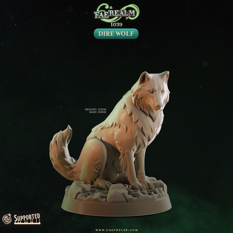 Dire Wolf – Cast n Play 3D printed tabletop miniature