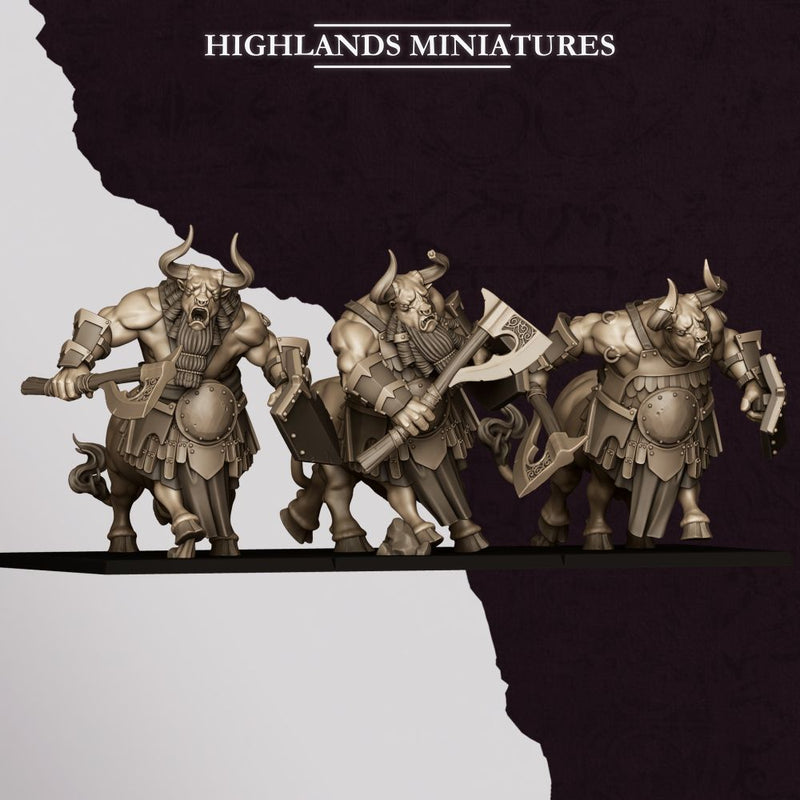 Marduk Minotaurs – Highlands Miniatures 3D printed tabletop miniature