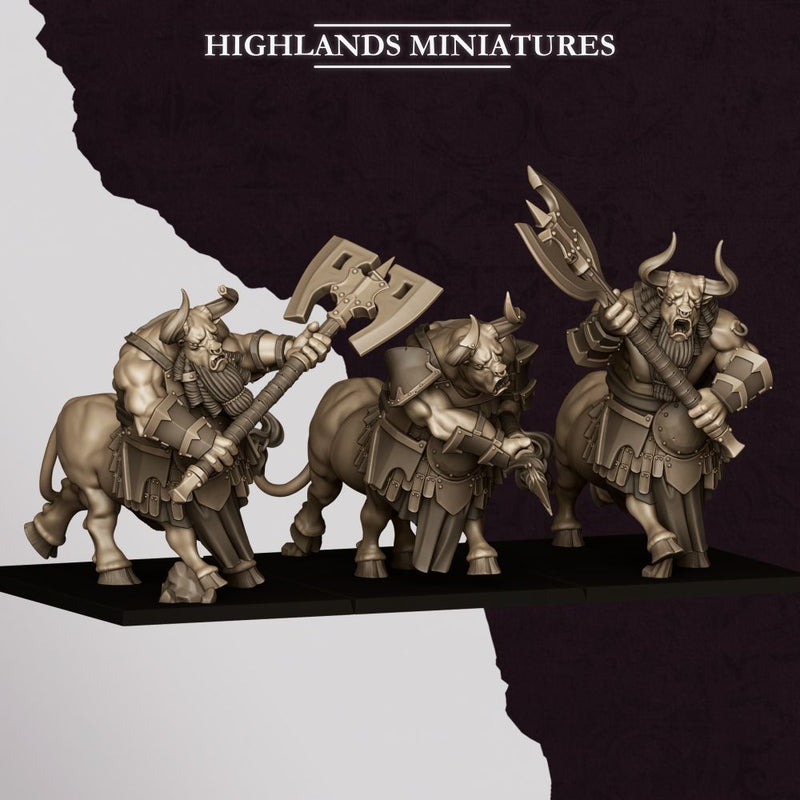 Marduk Minotaurs – Highlands Miniatures 3D printed tabletop miniature