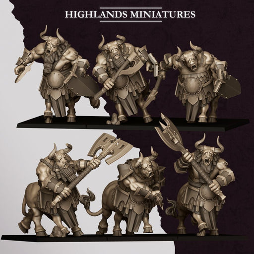 Marduk Minotaurs – Highlands Miniatures 3D printed tabletop miniature