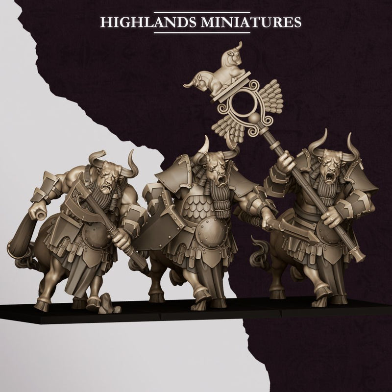 Marduk Minotaurs – Highlands Miniatures 3D printed tabletop miniature