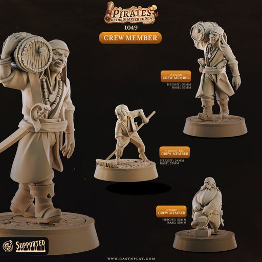 Crew Members – Cast n Play 3D printed tabletop miniature