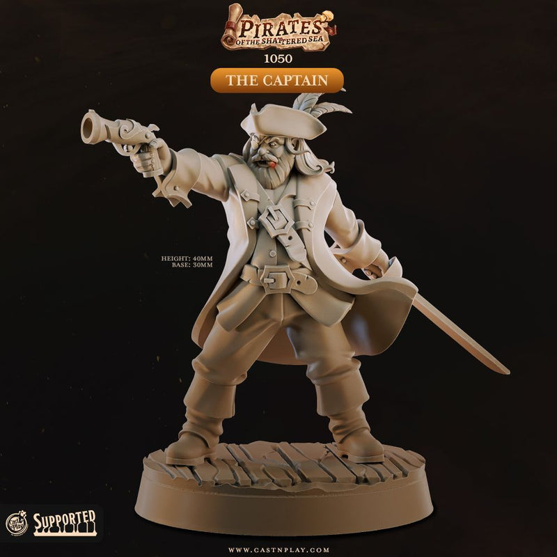The Captain – Cast n Play 3D printed tabletop miniature