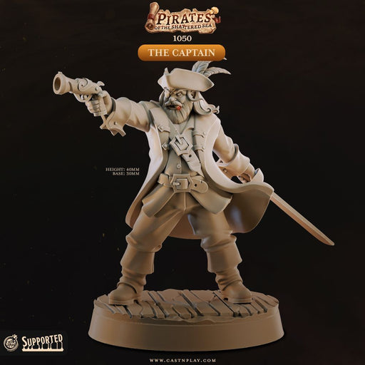 The Captain – Cast n Play 3D printed tabletop miniature