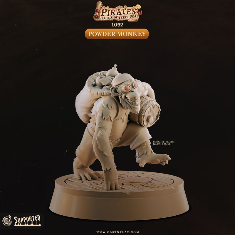 Powder Monkey – Cast n Play 3D printed tabletop miniature