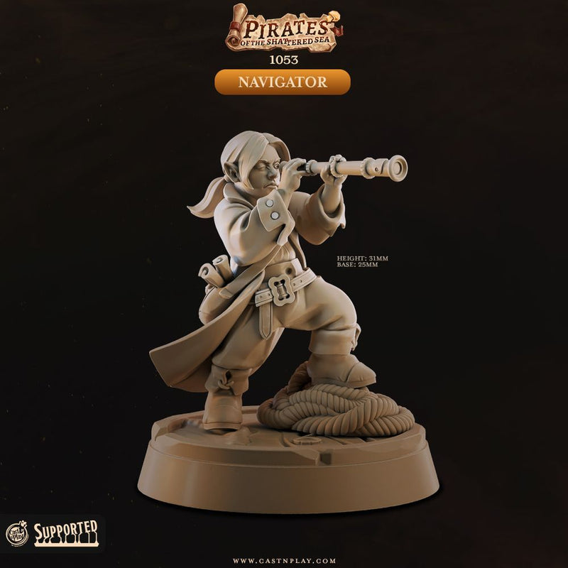 Pirate Navigator – Cast n Play 3D printed tabletop miniature