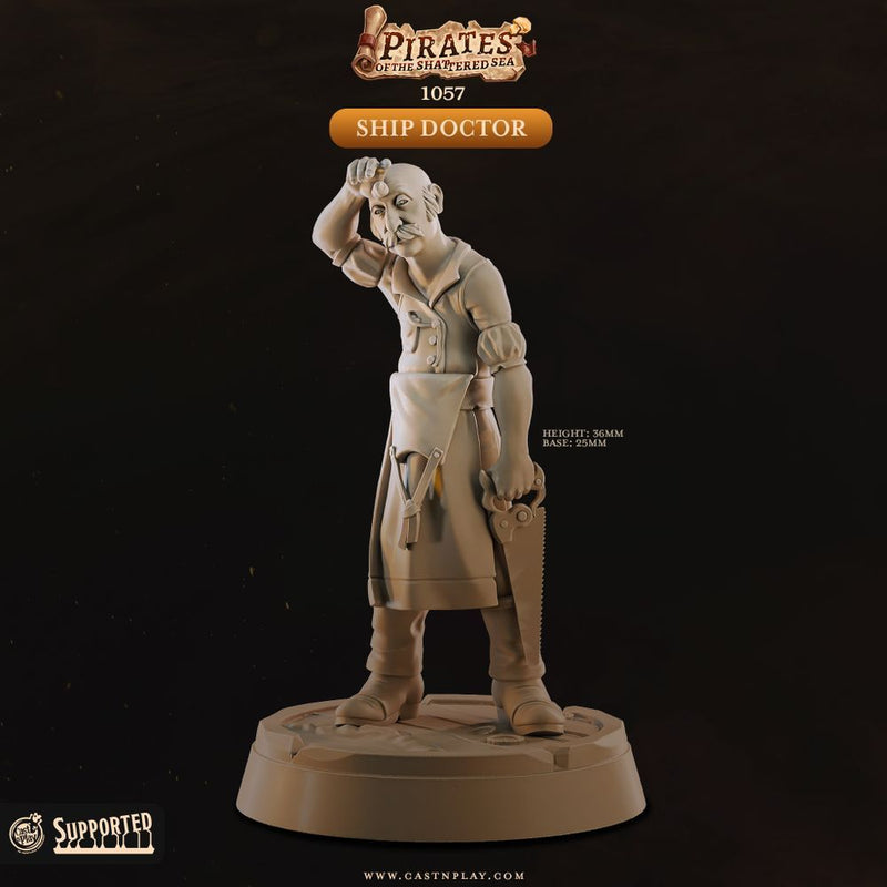 Pirate Ship Doctor – Cast n Play 3D printed tabletop miniature